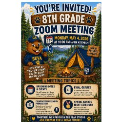 8th Grade Parent Meeting Post